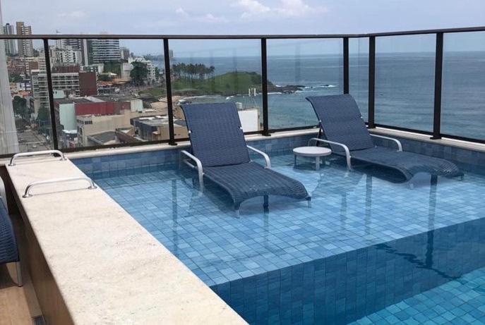 Smart Farol Da Barra - Vista Mar Com Varanda Arejada Apartman Salvador Kültér fotó